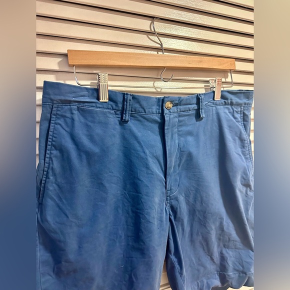Polo Ralph Lauren Chino Shorts Mens 35 Blue Classic Fit Stretch Cotton Twill - Picture 2 of 6